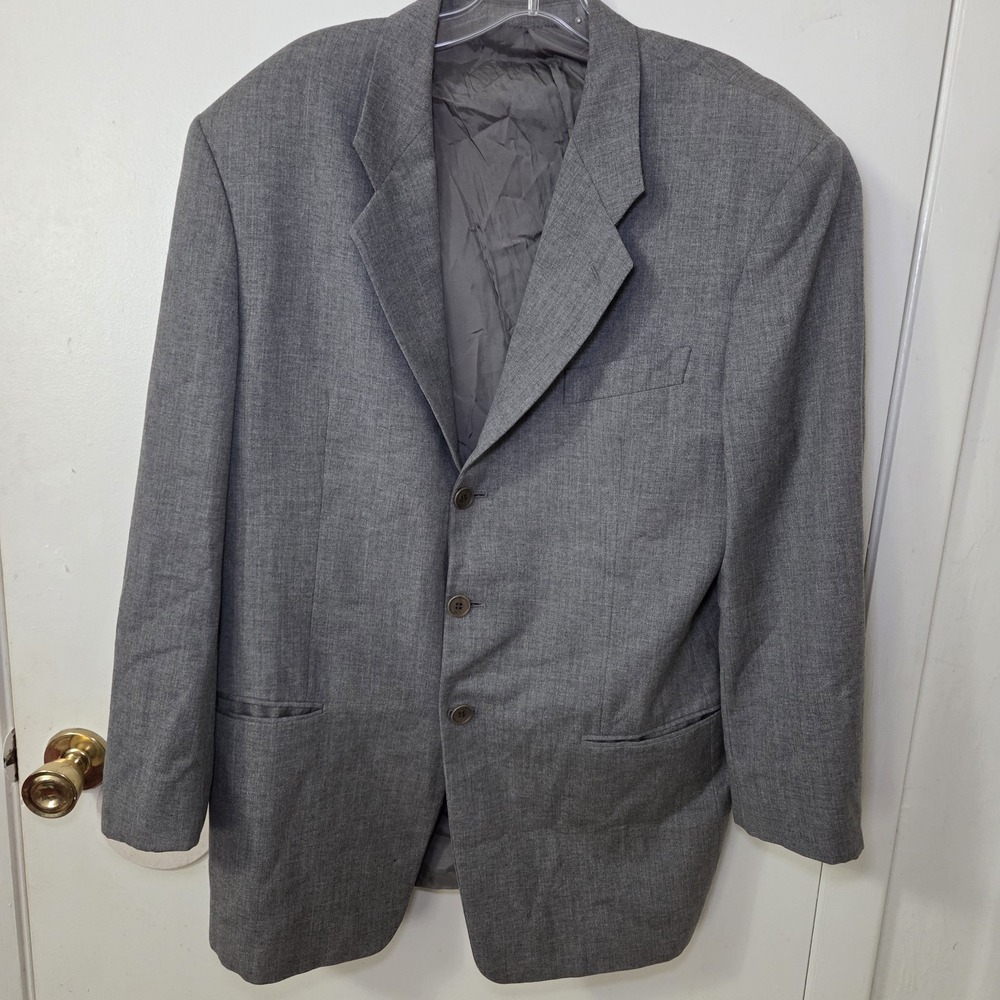 Giorgio Armani Le Collezioni Blazer Mens Gray‎ Cashmere Wool Sport Coat Italy